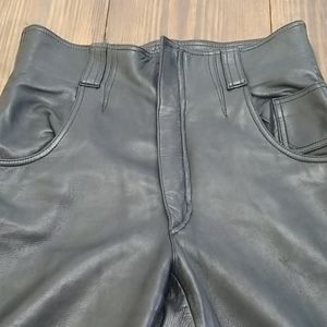 Gianni Versace Vintage Black Leather Pants